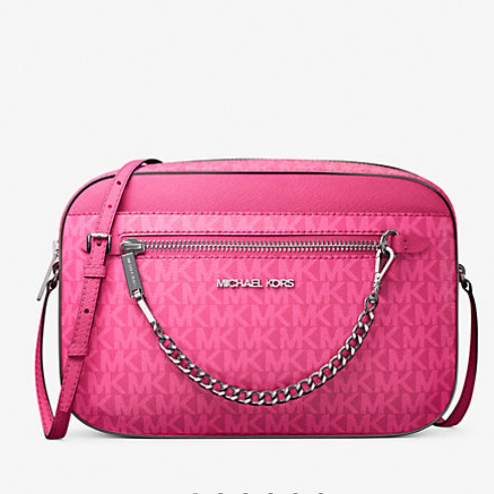 Michael Kors Jet Set Lg Signature Logo EW ZP Chain XBODY Crossbody
DRAGONFRUIT - Picture 16 of 16